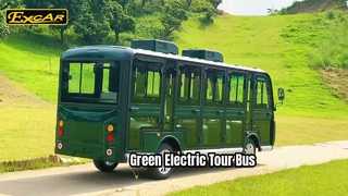 Zielony elektryczny autobus wycieczkowy D-G14FB